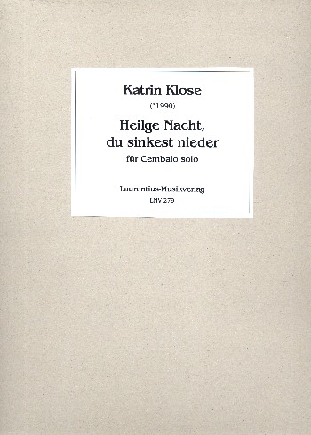 Heilige Nacht du sinkest nieder  für Cembalo  