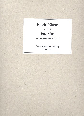 Interlüd  für Flöte (Bassflöte)  