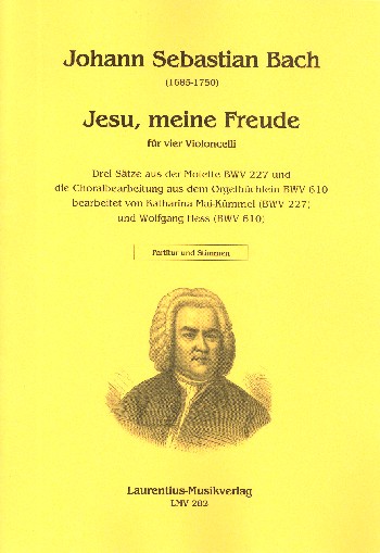 Jesu, meine Freude  für 4 Violoncelli  4 Spielpartituren