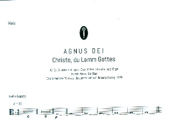 Agnus Dei  für gem Chor (SAM/SATB), Gemeinde, Flöte, Streicher und Orgel  Viola