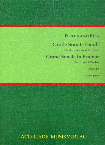 Grosse Sonate f-Moll op.19  für Violine und Klavier  