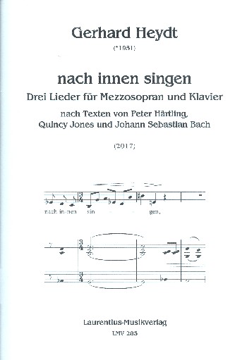 Nach innen singen  für Mezzosopran und Klavier  Partitur