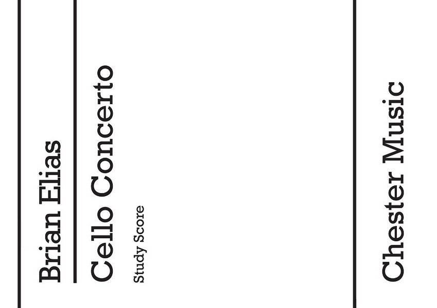 CH83886 Concerto&nbsp;&nbsp;for cello and orchestra&nbsp;&nbsp;score