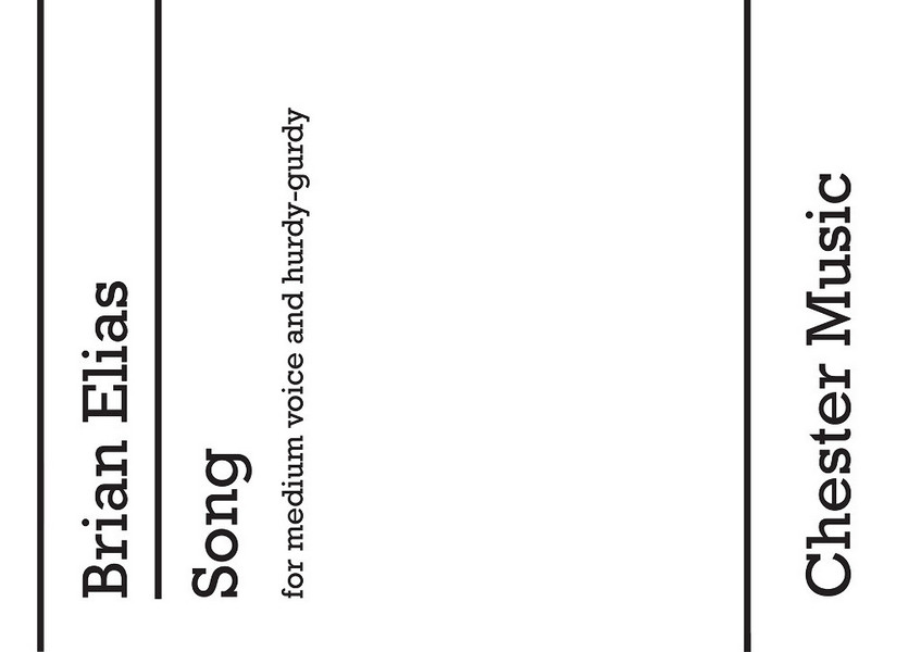 CH87472 Song&nbsp;&nbsp;for medium voice and hurdy-gurdy&nbsp;&nbsp;