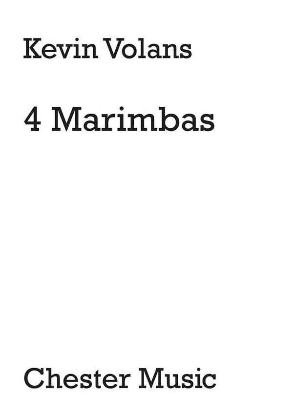 CH85690 Four Marimbas  for 4 marimbas  score and parts