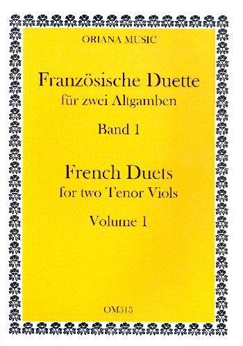 Französische Duette Band 1  für 2 Altgamben  2 Spielpartituren