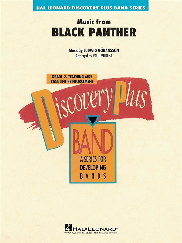 HL04005550 Music from Black Panther:&nbsp;&nbsp;for concert band&nbsp;&nbsp;score