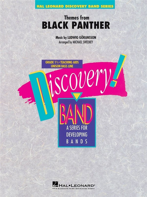 HL04005554 Themes from Black Panther:&nbsp;&nbsp;for concert band&nbsp;&nbsp;score