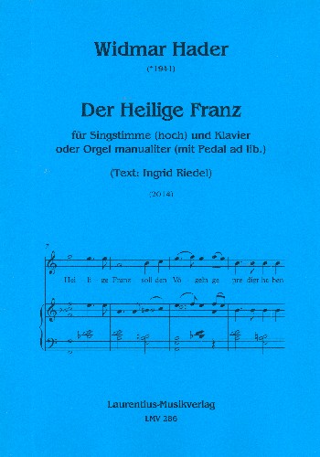 Der Heilige Franz  für Gesang (hoch) und Klavier (Orgel manualiter)  Partitur