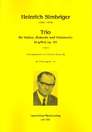 Trio g-Moll op.45  für Violine, Viola und Violoncello  Partitur und Stimmen