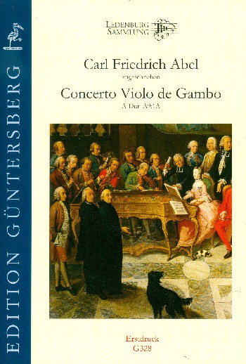 Concerto Violo de Gambo A-Dur A9:1A  für Viola da gamba solo, 2 Violinen, Viola und Bc  Partitur und Stimmen (Bc nicht ausgesetzt) (1-1-1-1)