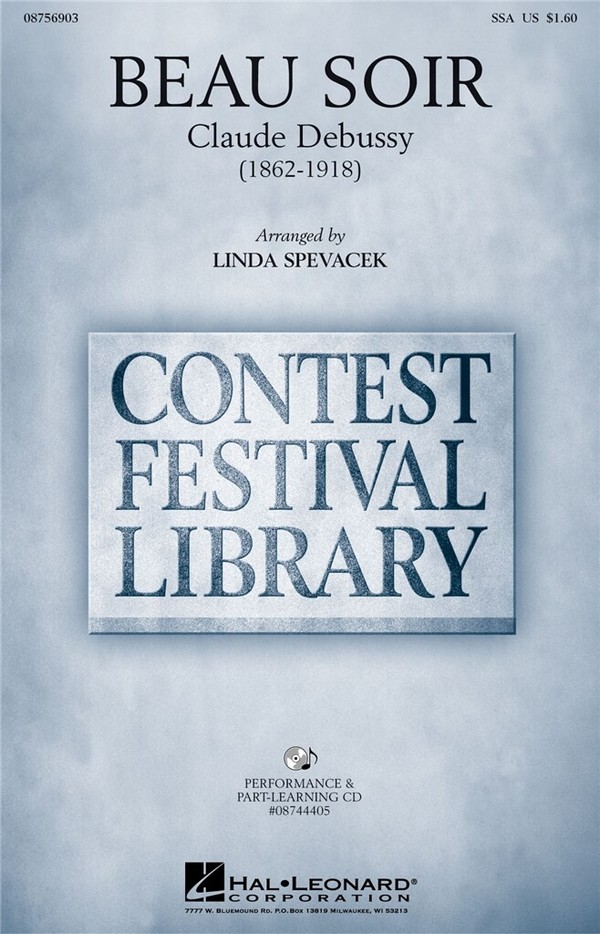 Beau soir  for female chorus and instruments  vocal score