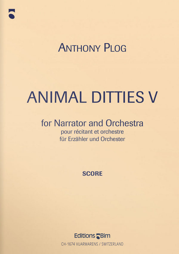 Animal dittis vol.5  for narrator and orchestra  score