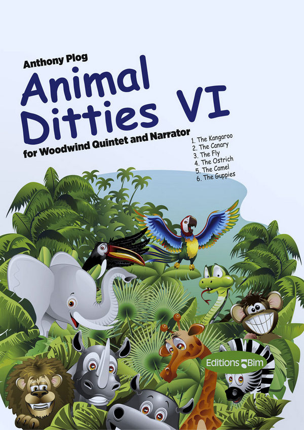 Animal dittis vol.6  for 5 woodwind players  and narrator  score and parts