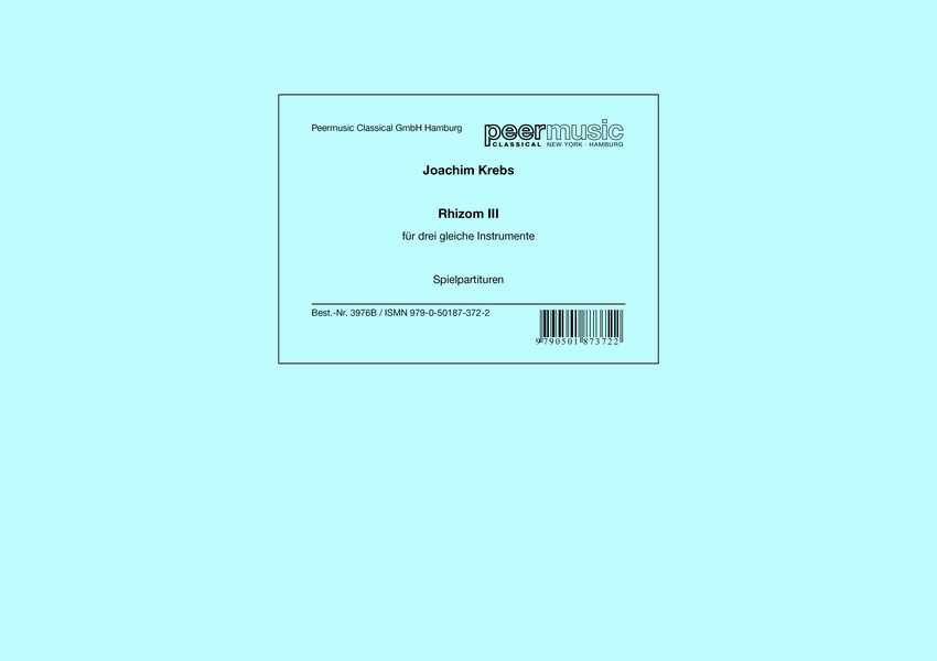 Rhizom III  für 3 gleiche Instrumente   3 Spielpartituren