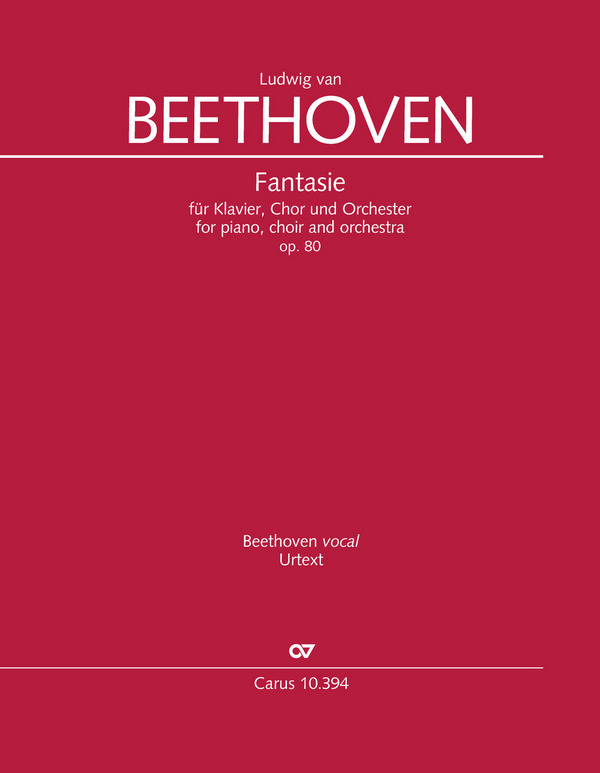 Fantasie op.80&nbsp;&nbsp;für Klavier, Soli, gem Chor und Orchester&nbsp;&nbsp;Partitur (dt/en)