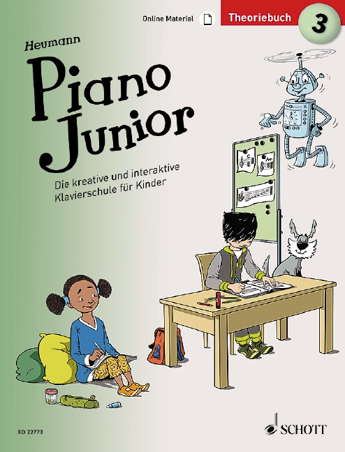 Piano junior - Theoriebuch Band 3 (+Online-Material)  für Klavier (dt)  