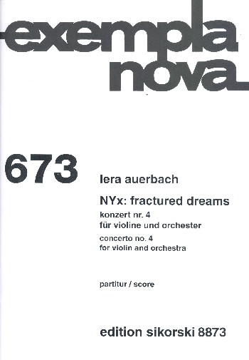 NYx - Fractured Dreams  für Violine und Orchester  Studienpartitur