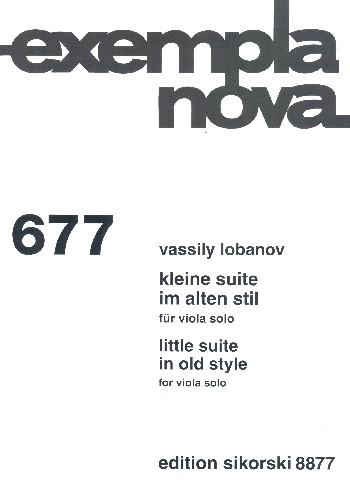 Kleine Suite im alten Stil&nbsp;&nbsp;für Viola&nbsp;&nbsp;