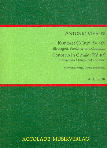Konzert C-Dur RV469 für Fagott, Streicher und Cembalo&nbsp;&nbsp;für Fagott und klavier&nbsp;&nbsp;