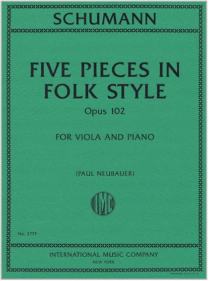 5 Pieces in Folk Style op.102&nbsp;&nbsp;for viola and piano&nbsp;&nbsp;