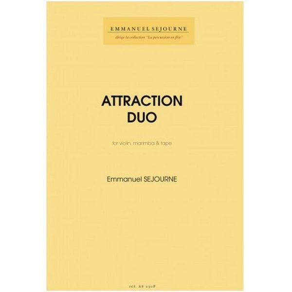 Attraction (+CD)  for violin, marimba and tape  
