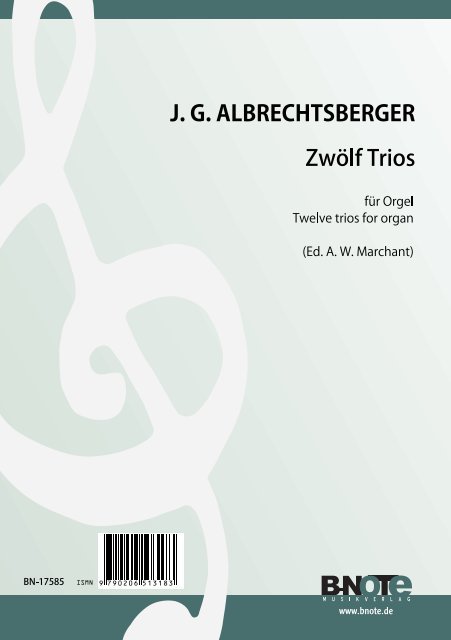 12 Trios  für Orgel  