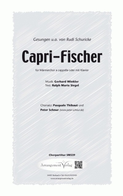 Capri-Fischer  für Männerchor a cappella (Klavier ad lib)  Chorpartitur