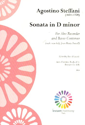 Sonata in d Minor  for alto recorder and Bc  score and parts (Bc realised)