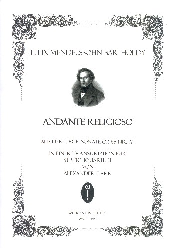 Andante religioso aus Sonate Nr.4 op.65&nbsp;&nbsp;für Streichquartett&nbsp;&nbsp;4 Spielpartituren
