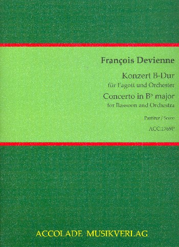 Konzert B-Dur  für Fagott und Orchester  Partitur
