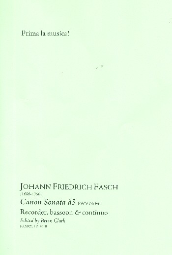 Sonata in F FWVN:F5  for treble recorder, bassoon and Bc  