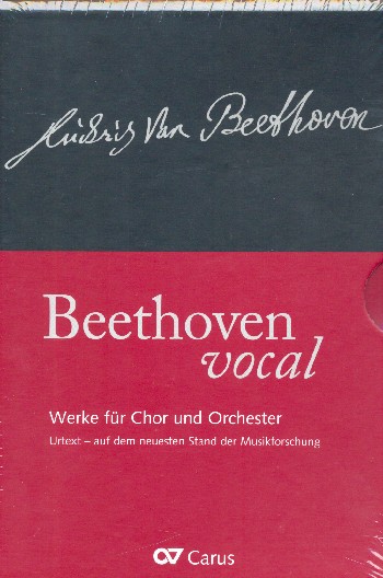 Beethoven vocal&nbsp;&nbsp;Werke für Chor und Orchester&nbsp;&nbsp;Studienpartitur (5 Bände im Schuber)