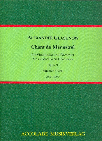 Chant du ménestrel op.71  für Violoncello und Orchester  Stimmensatz (Streicher 3-3-2-2-1)