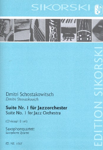 Suite Nr.1 für Jazzorchester  für 4 Saxophone (SATBar)  Partitur und Stimmen