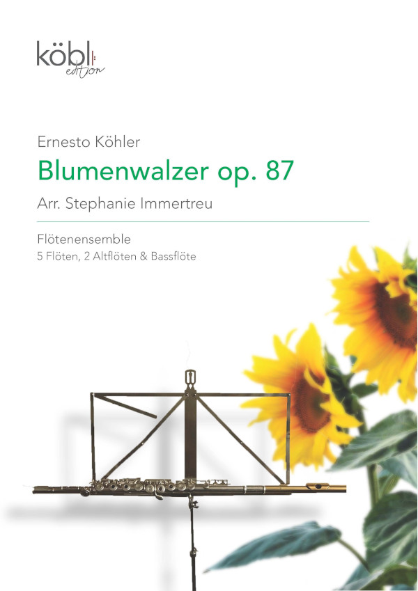 Blumenwalzer op.87  für Flöten-Ensemble (8 Spieler)  Partitur und Stimmen