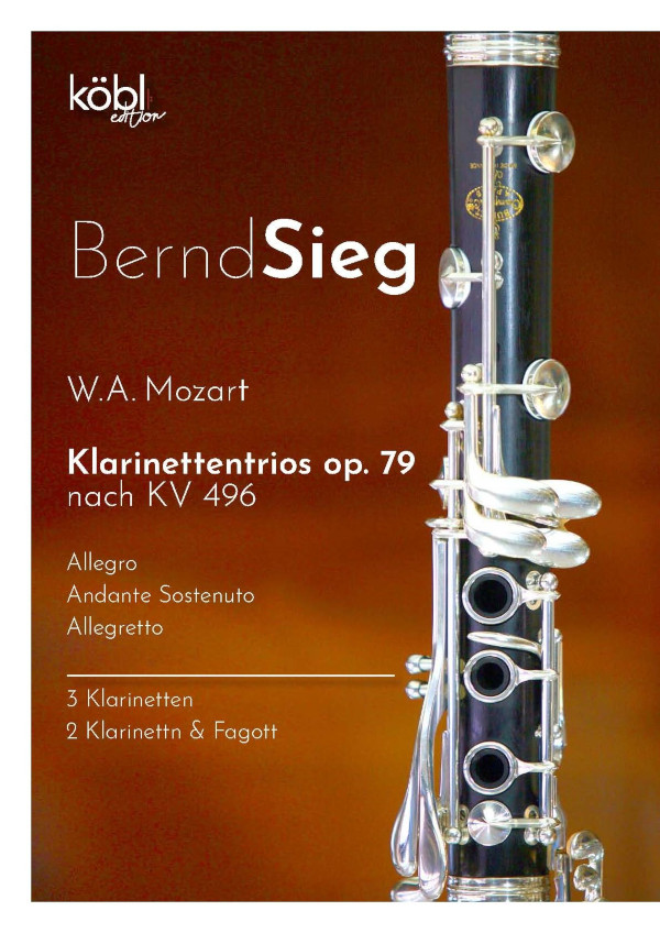 Klarinettentrio op.79&nbsp;&nbsp;für 3 Klarinetten (2 Klarinetten und Fagott)&nbsp;&nbsp;Partitur und Stimmen