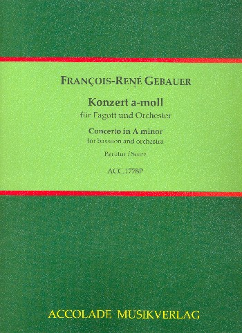 Konzert a-Moll Nr.3  für Fagott und Orchester  Partitur