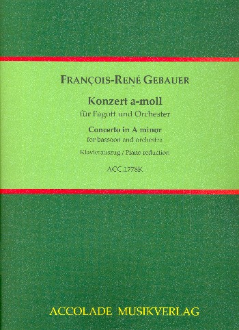 Konzert a-Moll Nr.3 für Fagott und Orchester  für Fagott und Klavier  