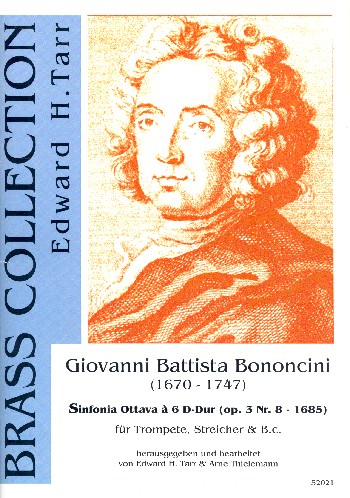 Sinfonia ottava à 6 D-Dur op.3,8  für Trompete, Streicher und Bc  Partitur und Stimmen (Bc ausgesetzt) (Streicher 2-2-2--1-1-1)