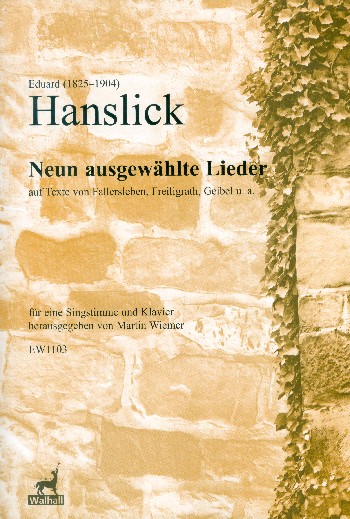 9 ausgewählte Lieder  für Gesang (hoch/mittel) und Klavier  Partitur