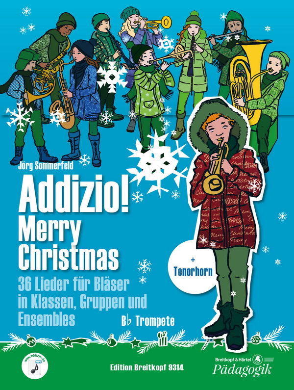 Addizio Merry Christmas  für Bläserklasse (Blasorchester)  Trompete (Tenorhorn)