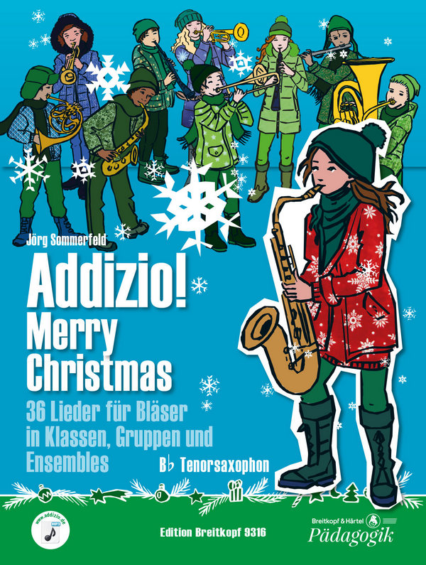 Addizio Merry Christmas  für Bläserklasse (Blasorchester)  Tenorsaxophon