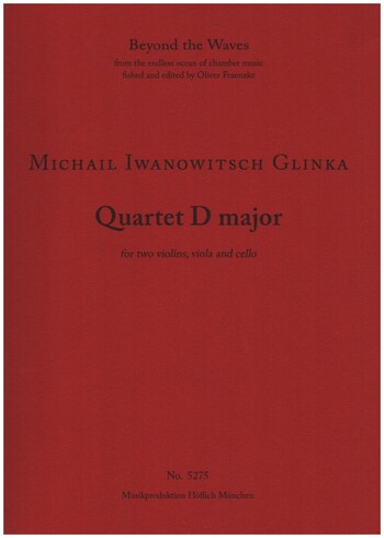 Quartett D-Dur  für 2 Violinen, Viola und Violoncello  Studienpartitur und Stimmen