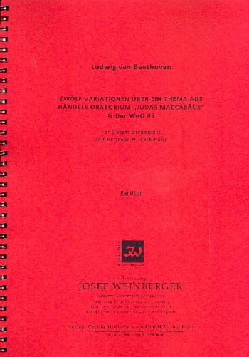 12 Variationen über ein Thema aus Judas Maccabäus G-Dur WoO45  für 8 Instrumente  Partitur