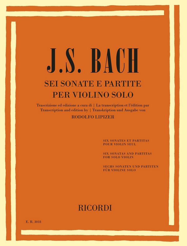 6 Sonate e partite&nbsp;&nbsp;per violino&nbsp;&nbsp;