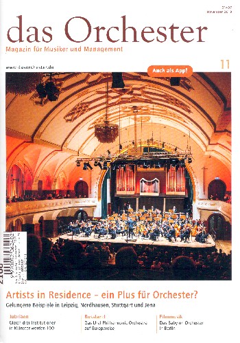 Das Orchester November 2019&nbsp;&nbsp;Artists in Residence - ein Plus für ein Orchester&nbsp;&nbsp;