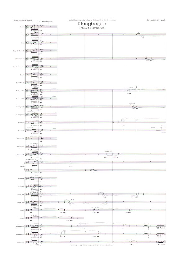 Klangbogen  für Orchester  Studienpartitur Din A4