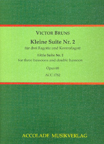 Kleine Suite Nr.2 op.68&nbsp;&nbsp;für 3 Fagotte und Kontrafagott&nbsp;&nbsp;Partitur und Stimmen