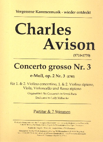 Concerto grosso e-Moll op.2,3